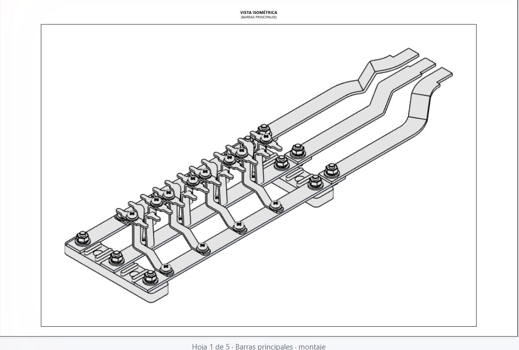 Plano de fabricación con vista isométrica